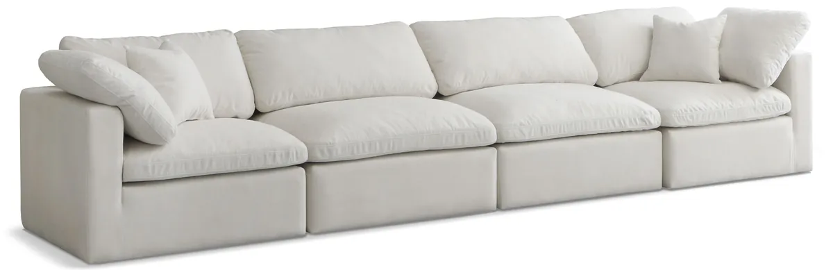 Plush - 4 Seat Modular Sofa - Cream