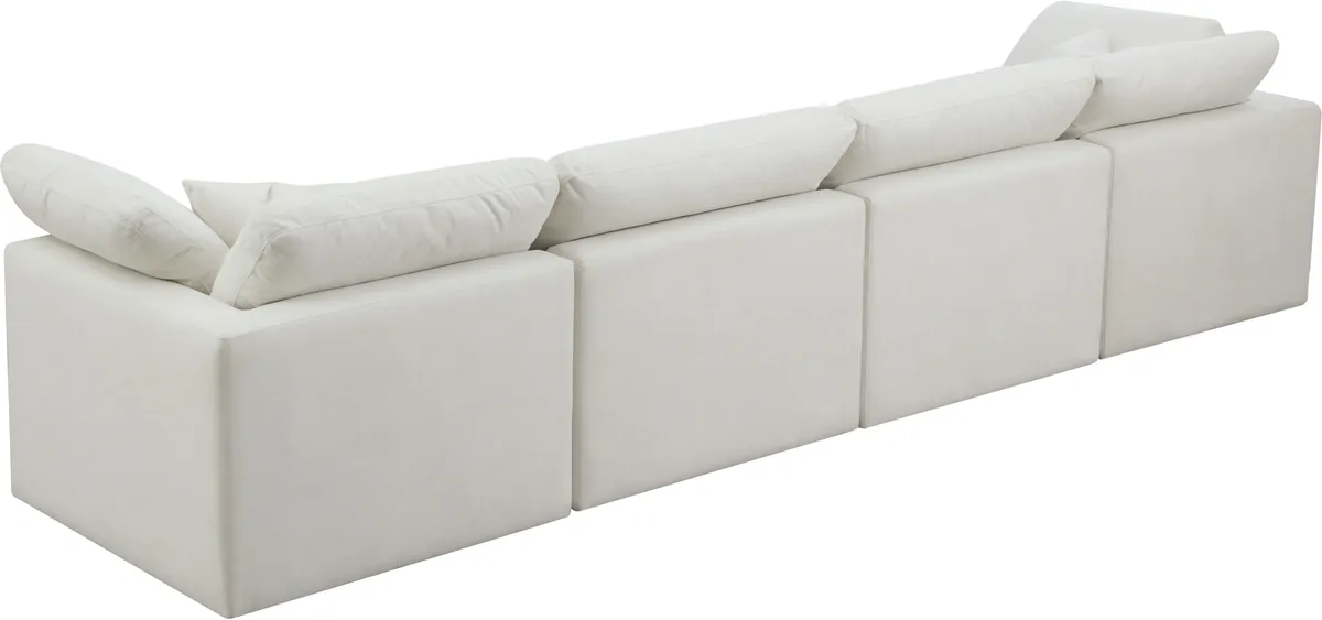Plush - 4 Seat Modular Sofa - Cream