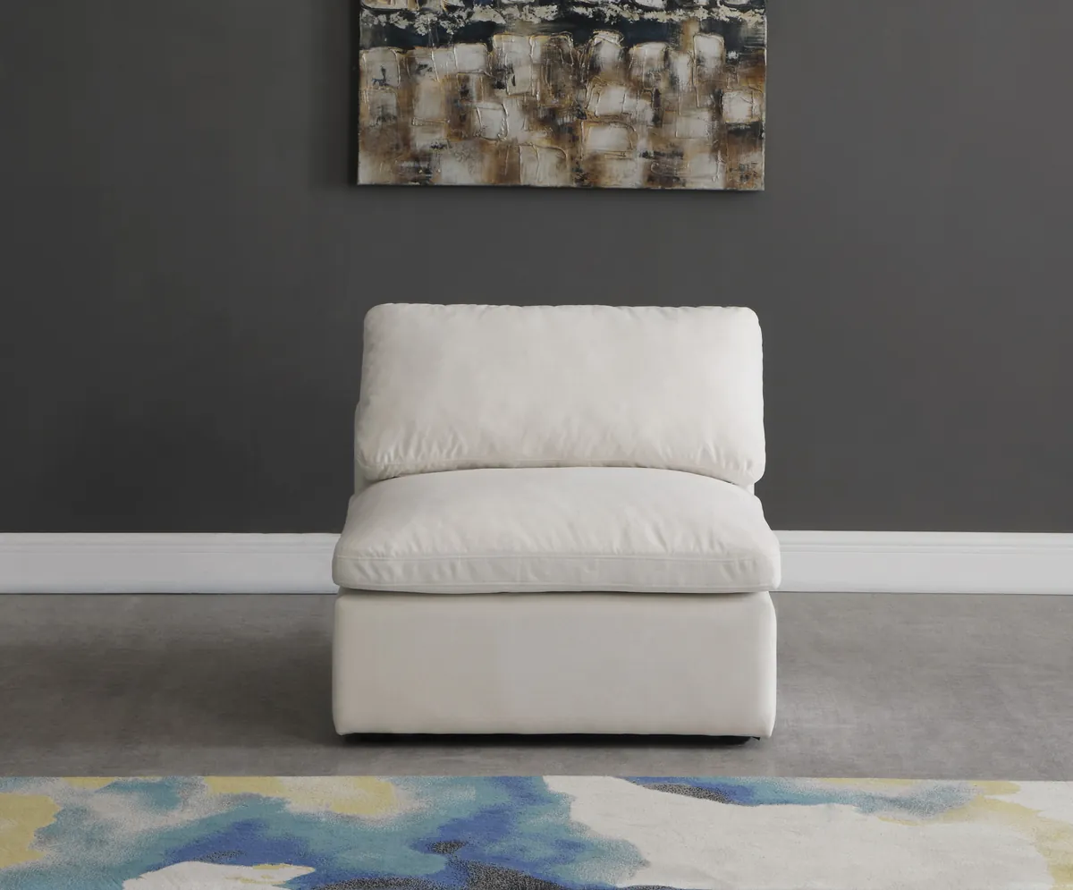 Plush - Armless Chair - Cream
