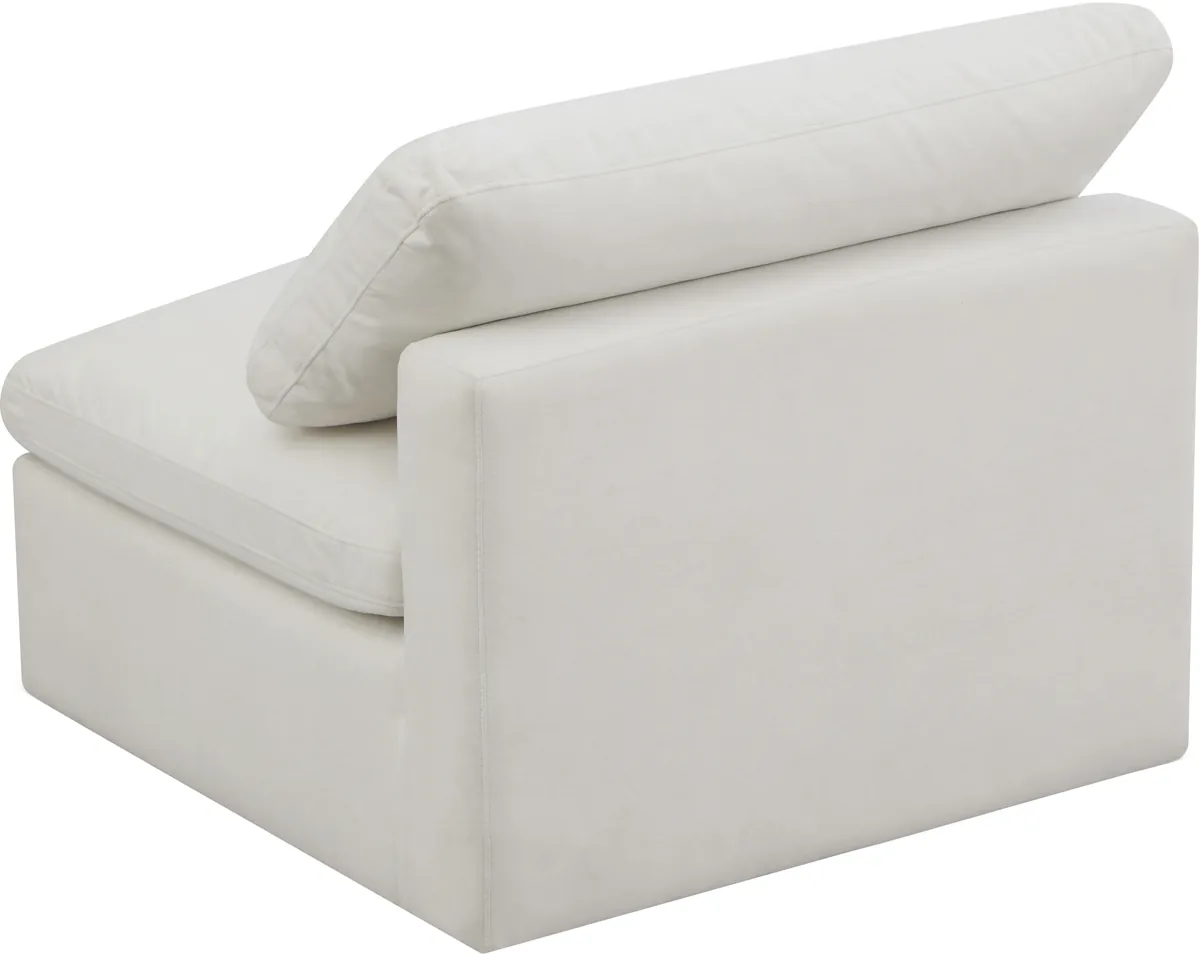 Plush - Armless Chair - Cream
