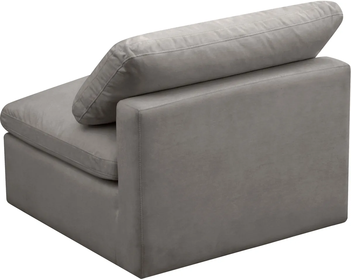 Plush - Armless Chair - Gray