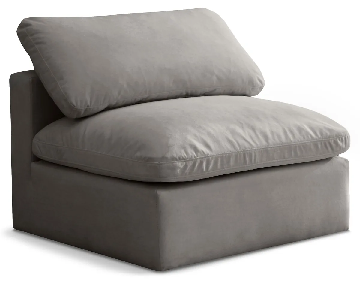 Plush - Armless Chair - Gray