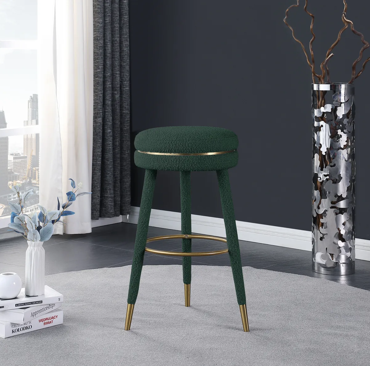 Coral - Bar Stool - Green - View 2