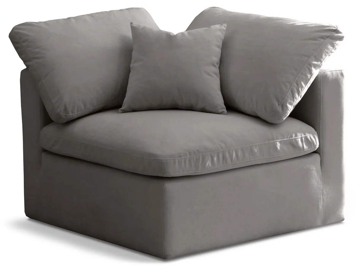 Plush - Corner Chair - Gray