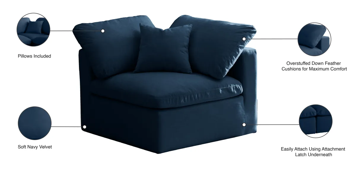 Plush - Corner Chair - Navy