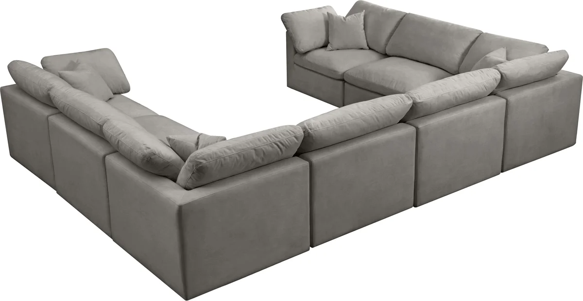 Plush - 8 Piece Modular Sectional - Gray
