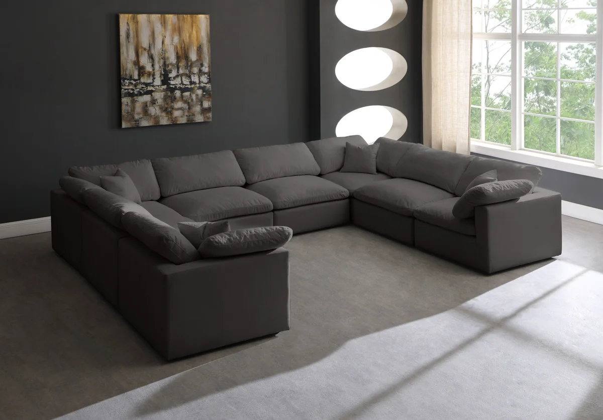 Plush - 8 Piece Modular Sectional - Gray - View 2