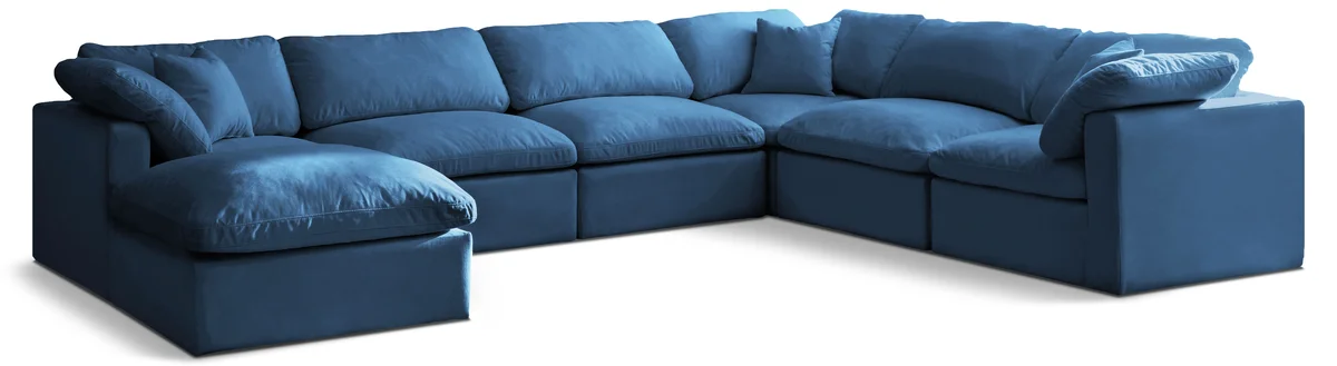 Plush - 7 Piece Modular Sectional - Navy