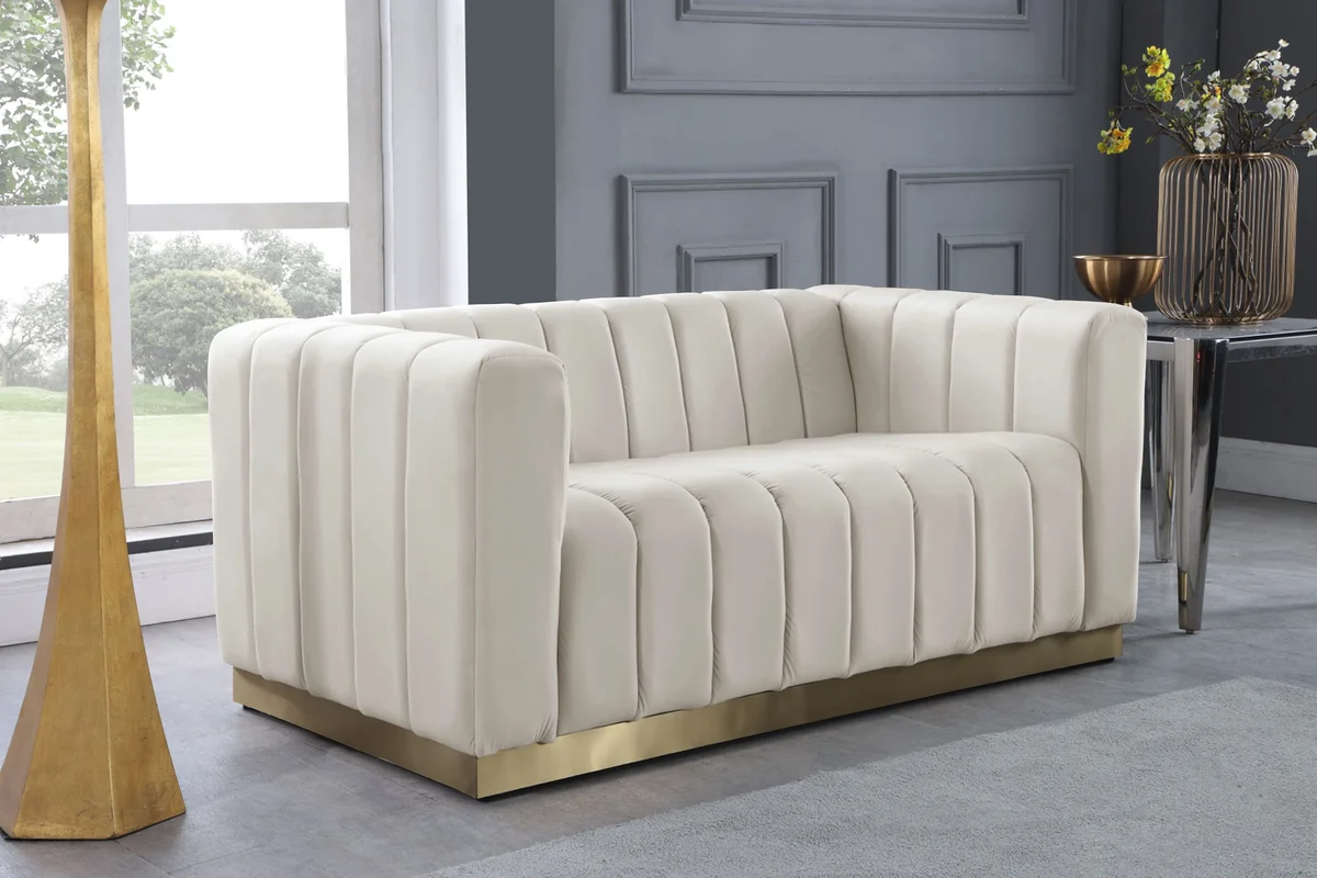 Marlon - Loveseat - Cream - View 2