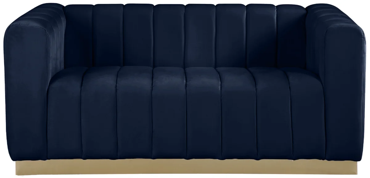 Marlon - Loveseat - Navy