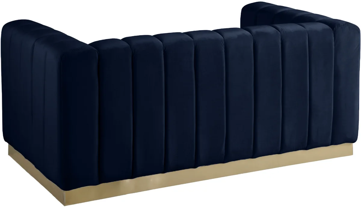 Marlon - Loveseat - Navy