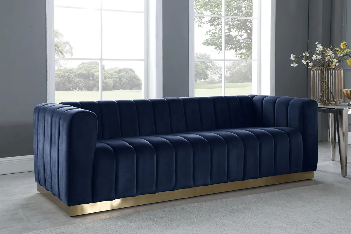 Marlon - Sofa - Navy - View 2