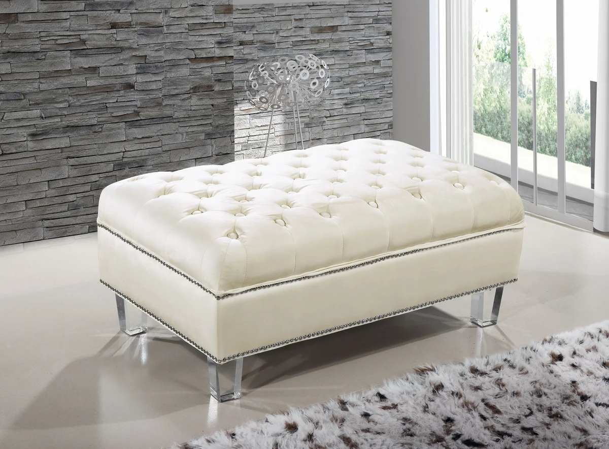 Lucas - Ottoman - Cream - View 2