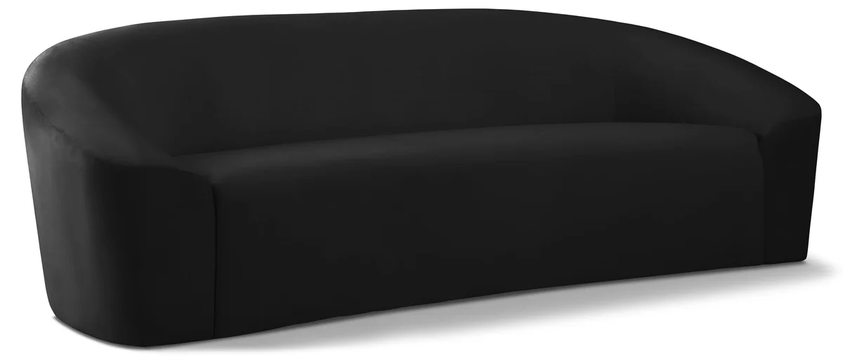 Riley - Velvet Sofa - Black
