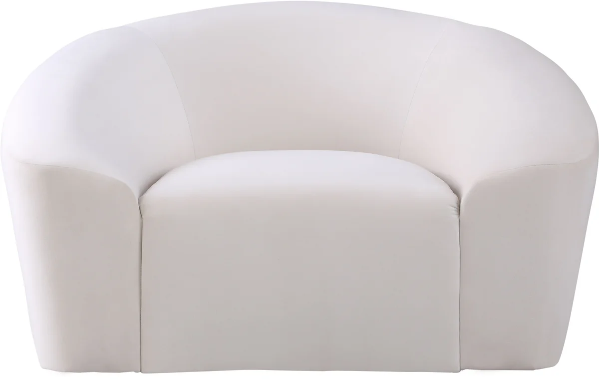 Riley - Velvet Chair - Cream