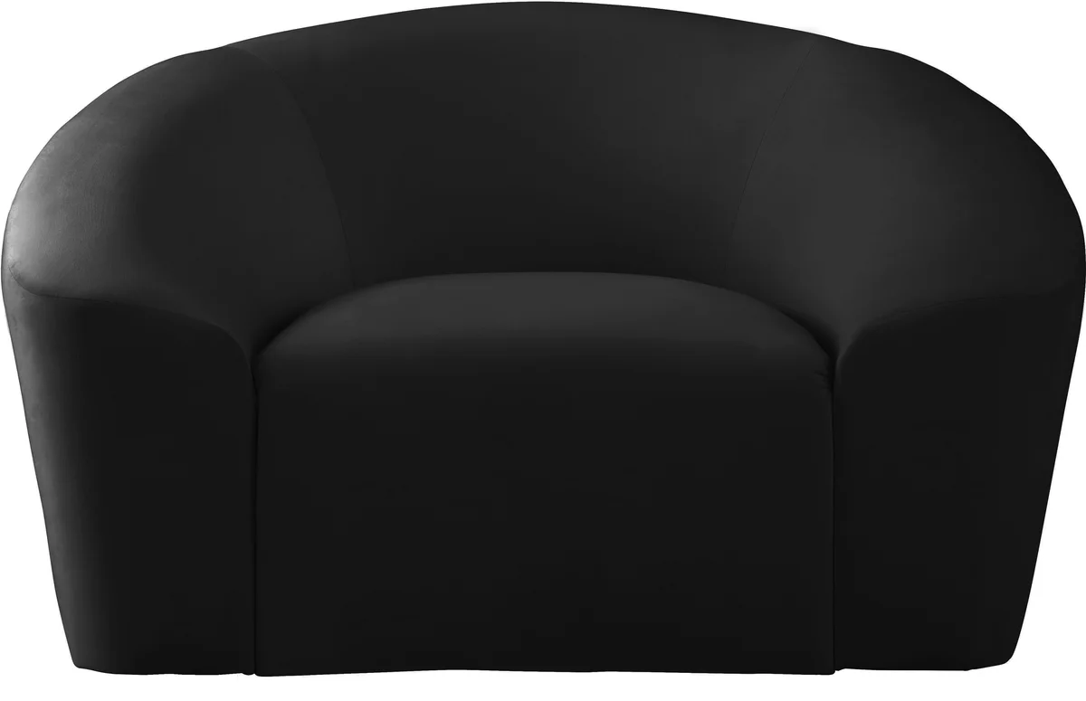 Riley - Velvet Chair - Black