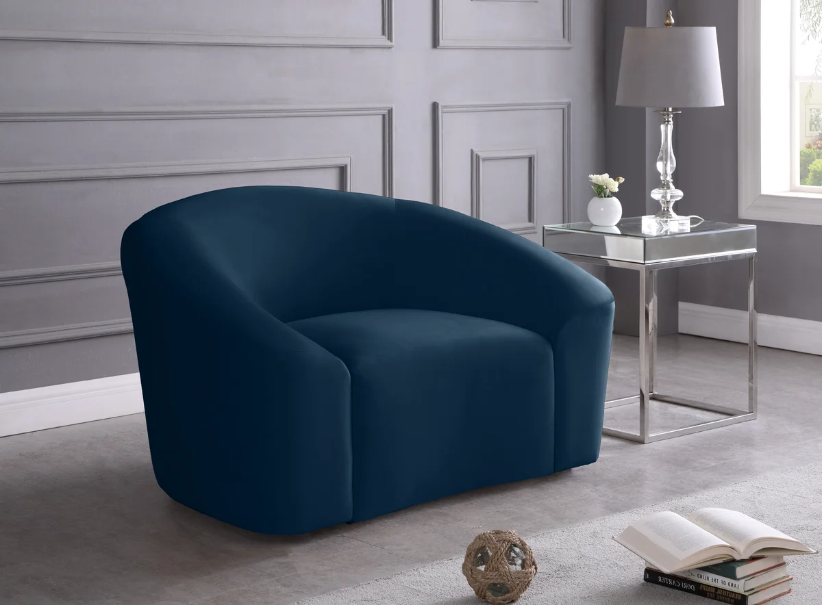 Riley - Velvet Chair - Navy