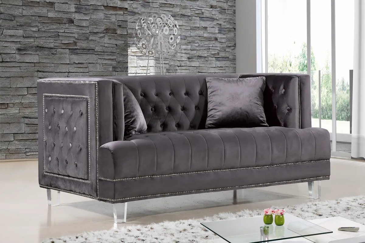 Lucas - Loveseat - Gray - View 2