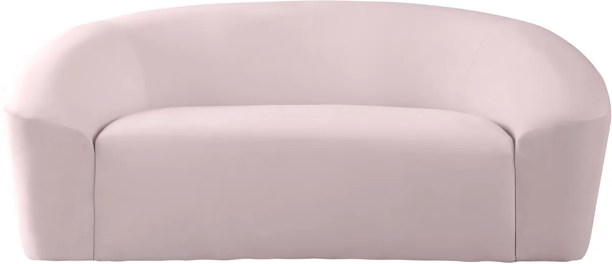 Riley - Velvet Loveseat - Pink