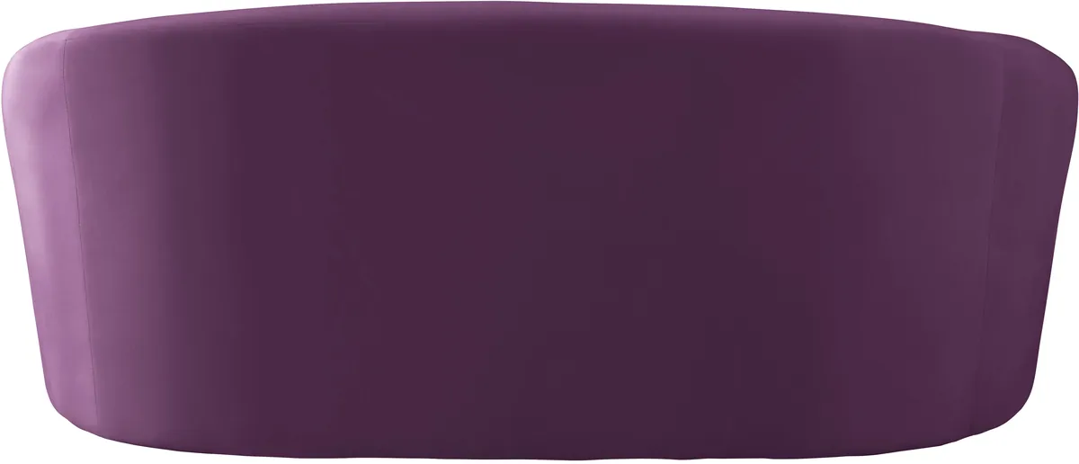Riley - Velvet Loveseat - Purple