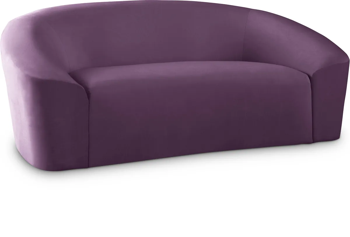 Riley - Velvet Loveseat - Purple