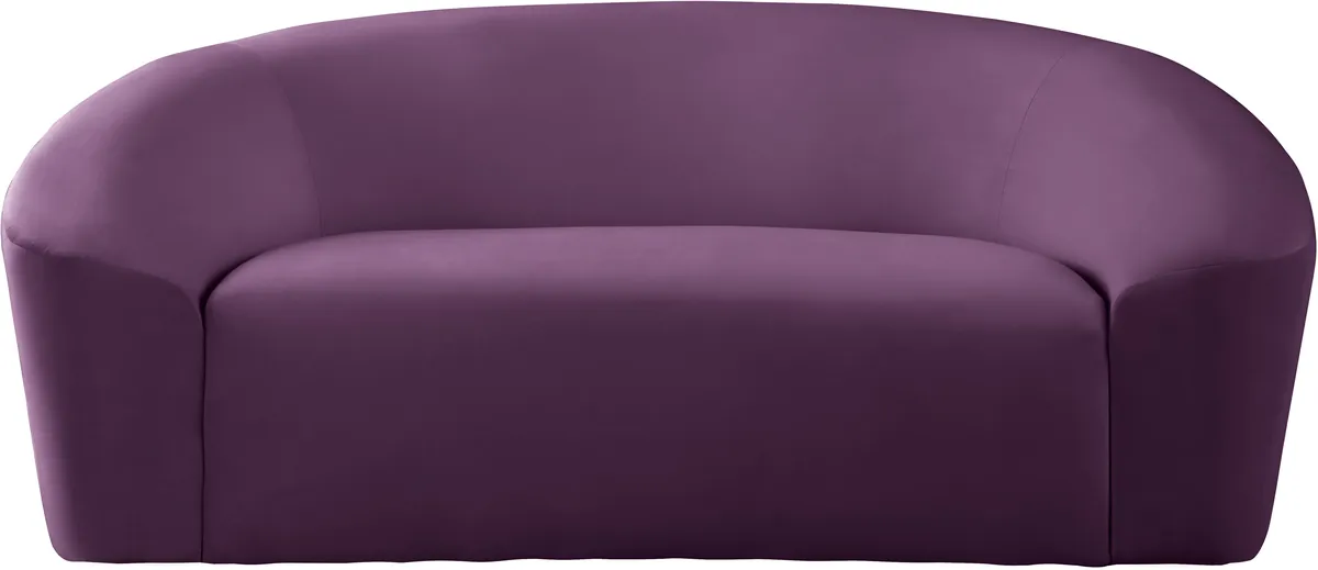 Riley - Velvet Loveseat - Purple