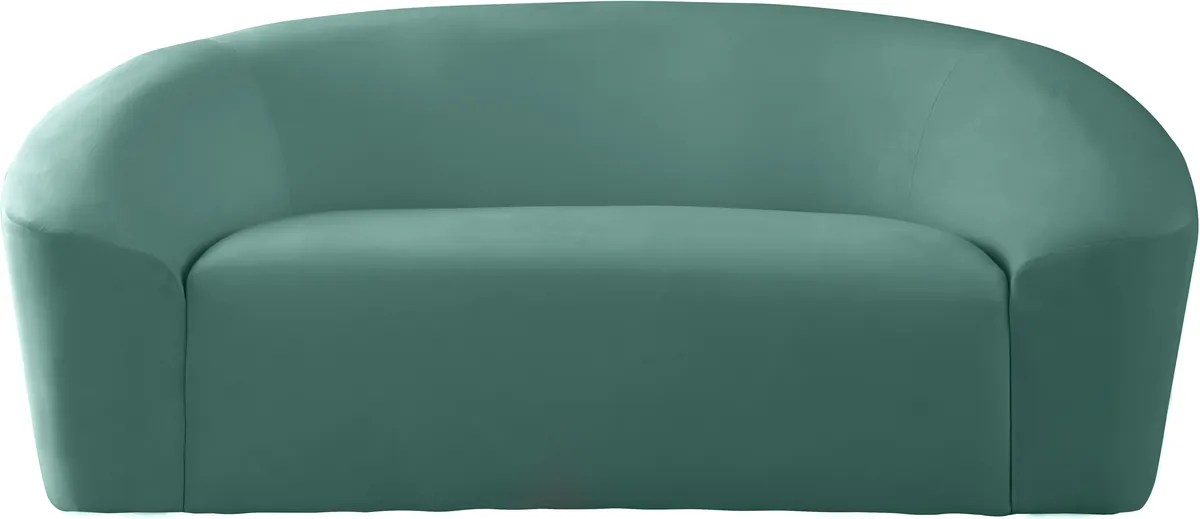 Riley - Velvet Loveseat - Mint