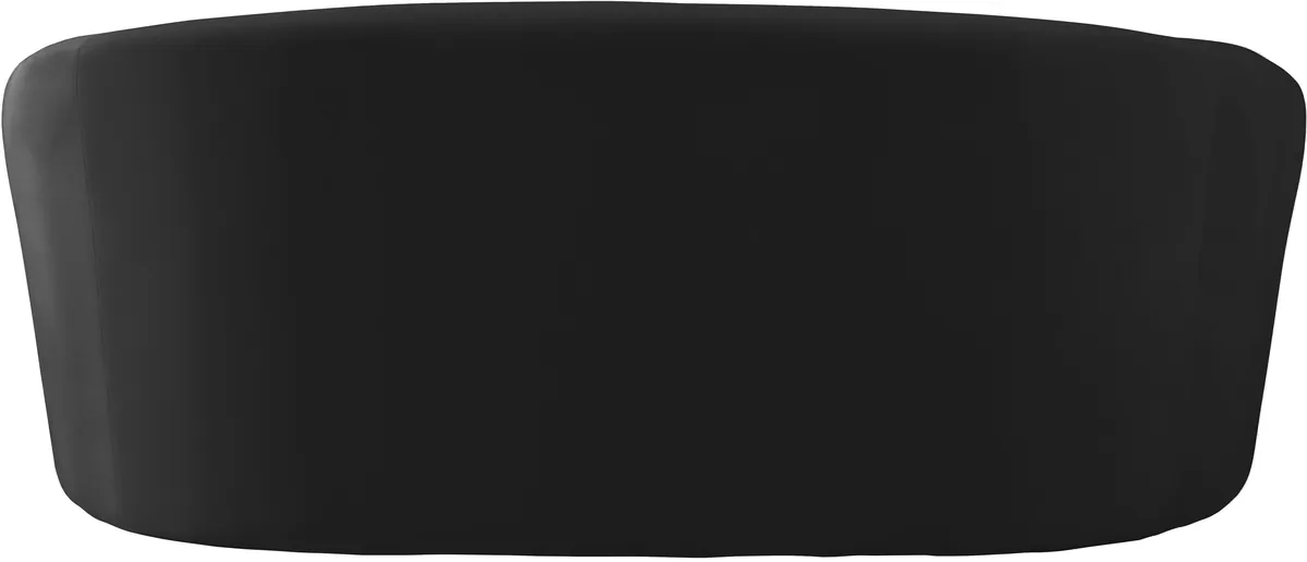 Riley - Velvet Loveseat - Black