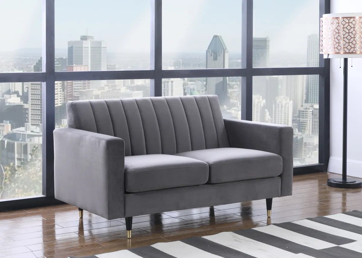 Lola - Loveseat - Gray - View 2