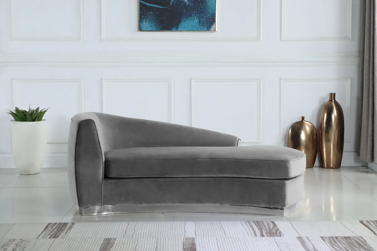 Julian - Chaise - Gray - Fabric - View 2