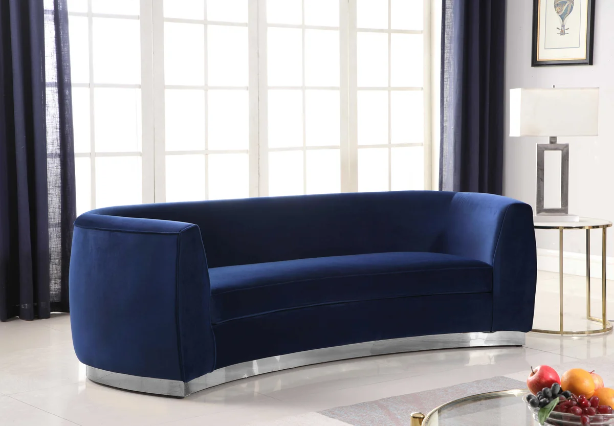 Julian - Sofa - Navy - Fabric - View 2