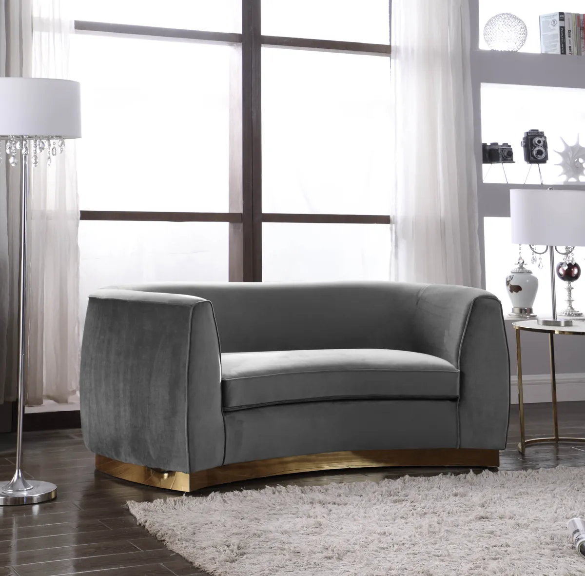 Julian - Loveseat - Gray - View 2