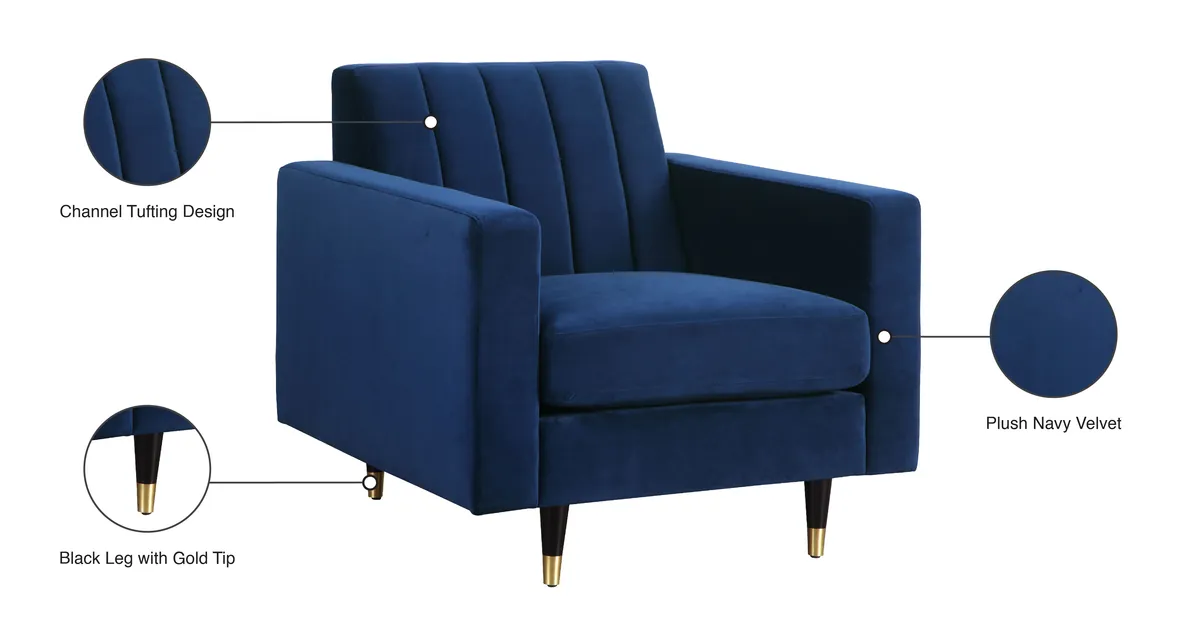 Lola - Chair - Navy
