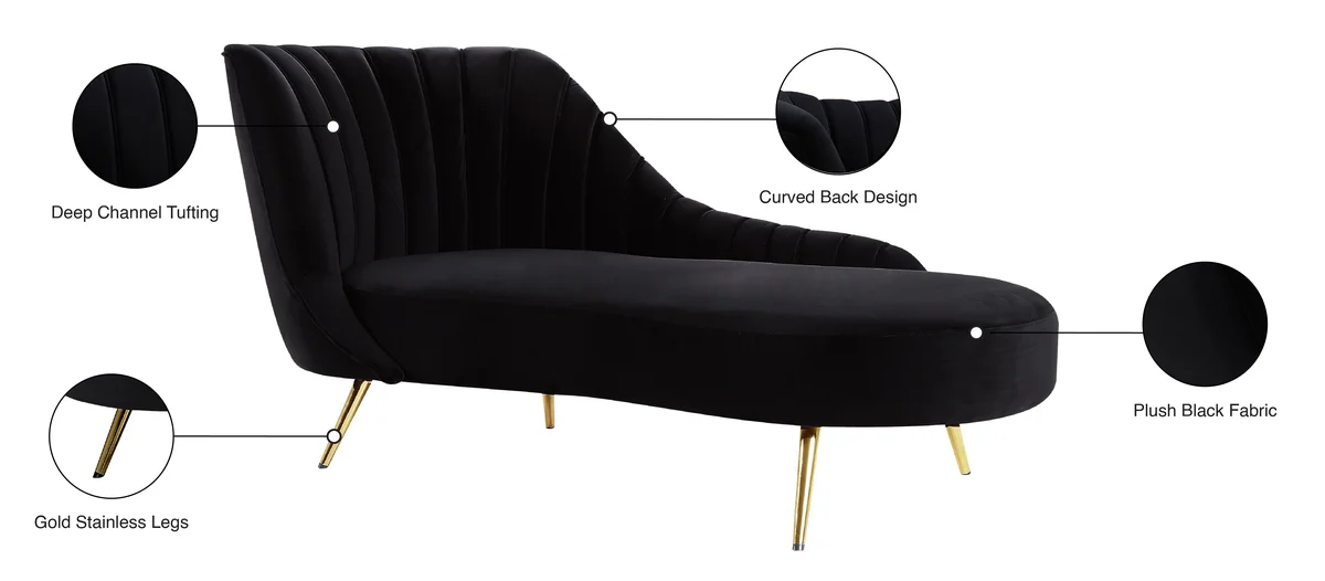 Margo - Chaise - Black