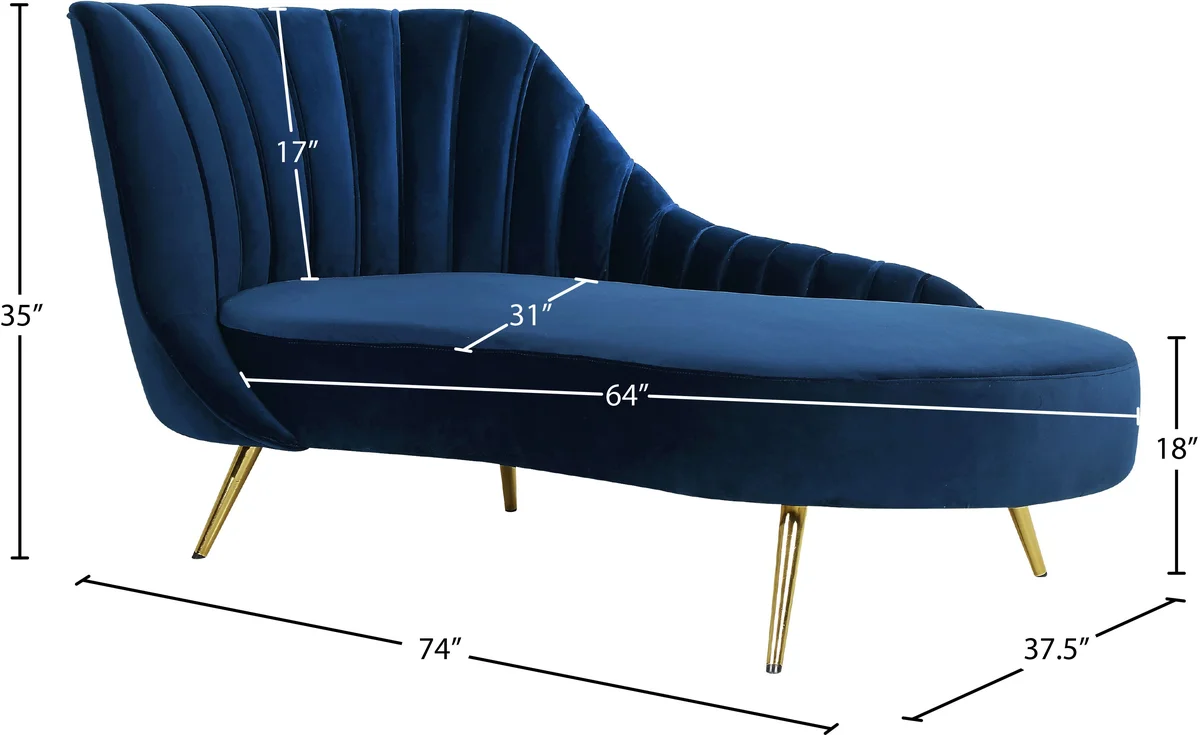 Margo - Chaise - Navy