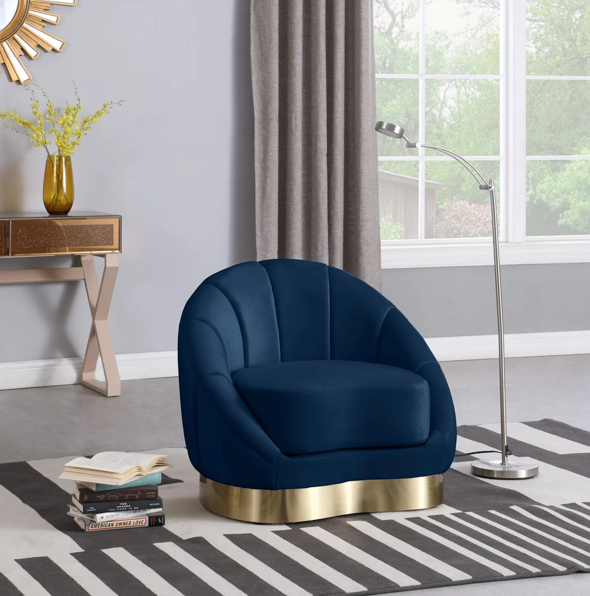Shelly - Chair - Navy - View 2
