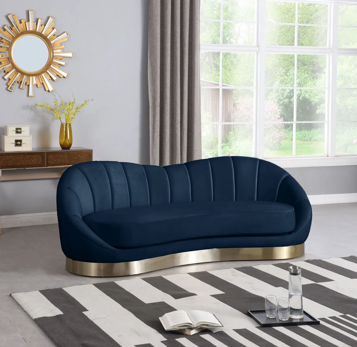 Shelly - Sofa - Navy - View 2