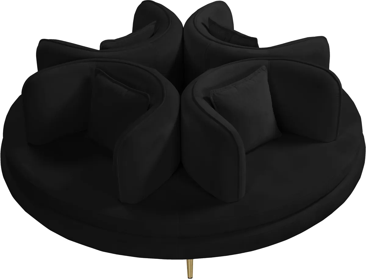 Circlet - Round Sofa Settee - Black