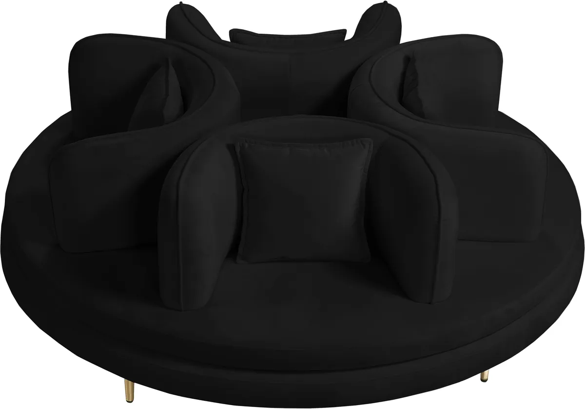 Circlet - Round Sofa Settee - Black
