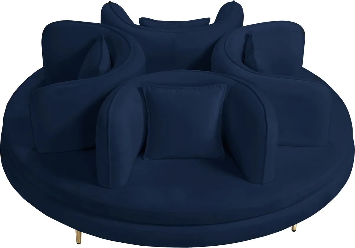 Circlet - Round Sofa Settee - Navy