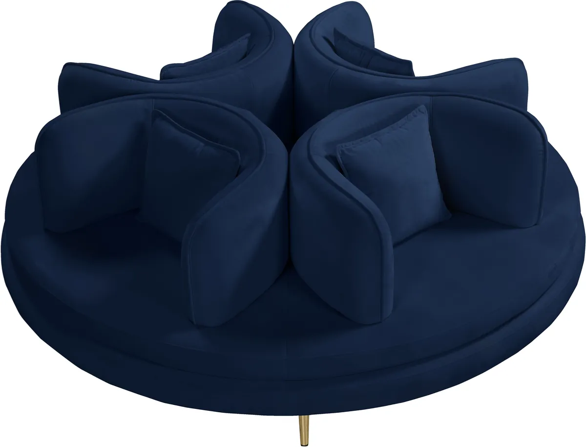 Circlet - Round Sofa Settee - Navy
