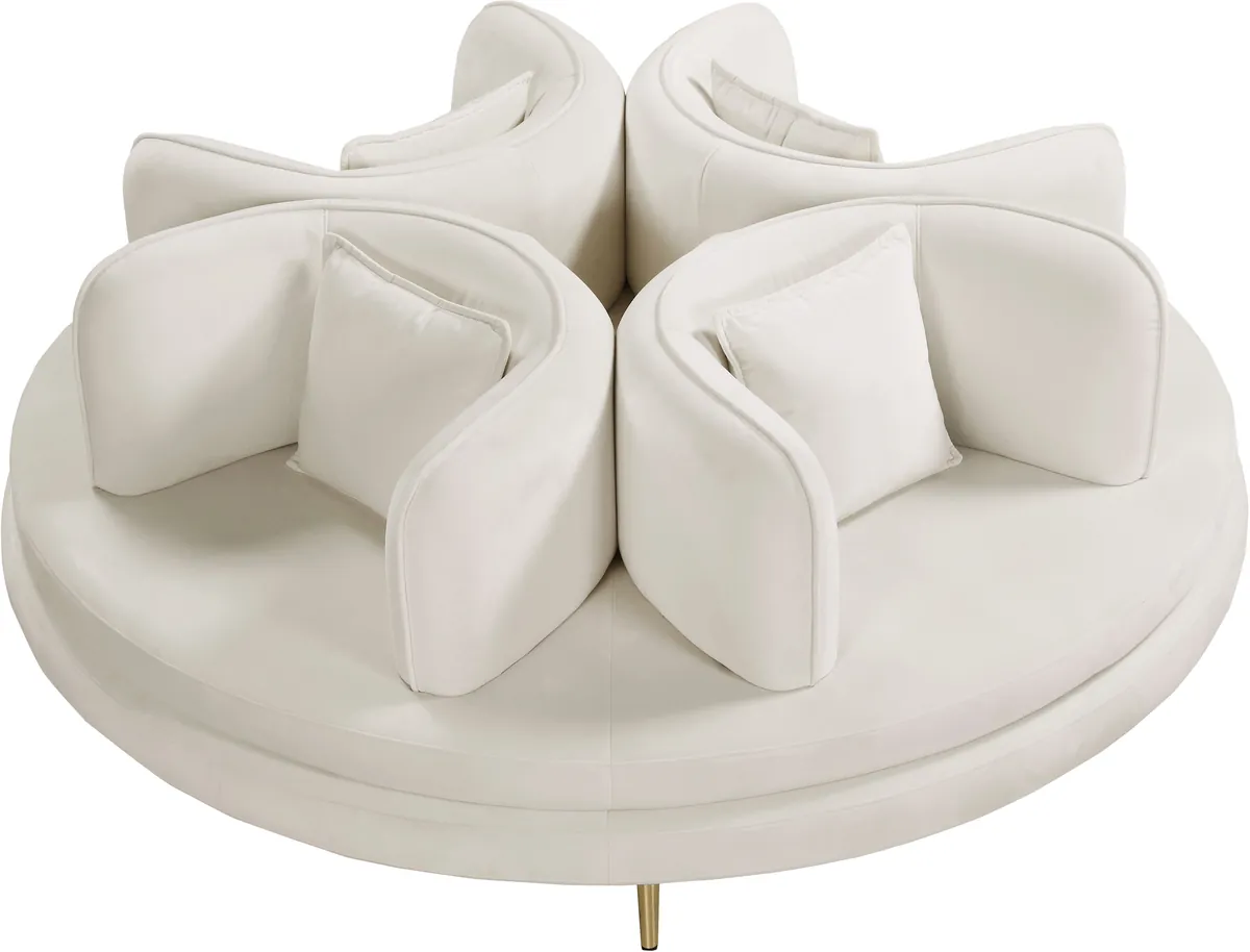 Circlet - Round Sofa Settee - Cream