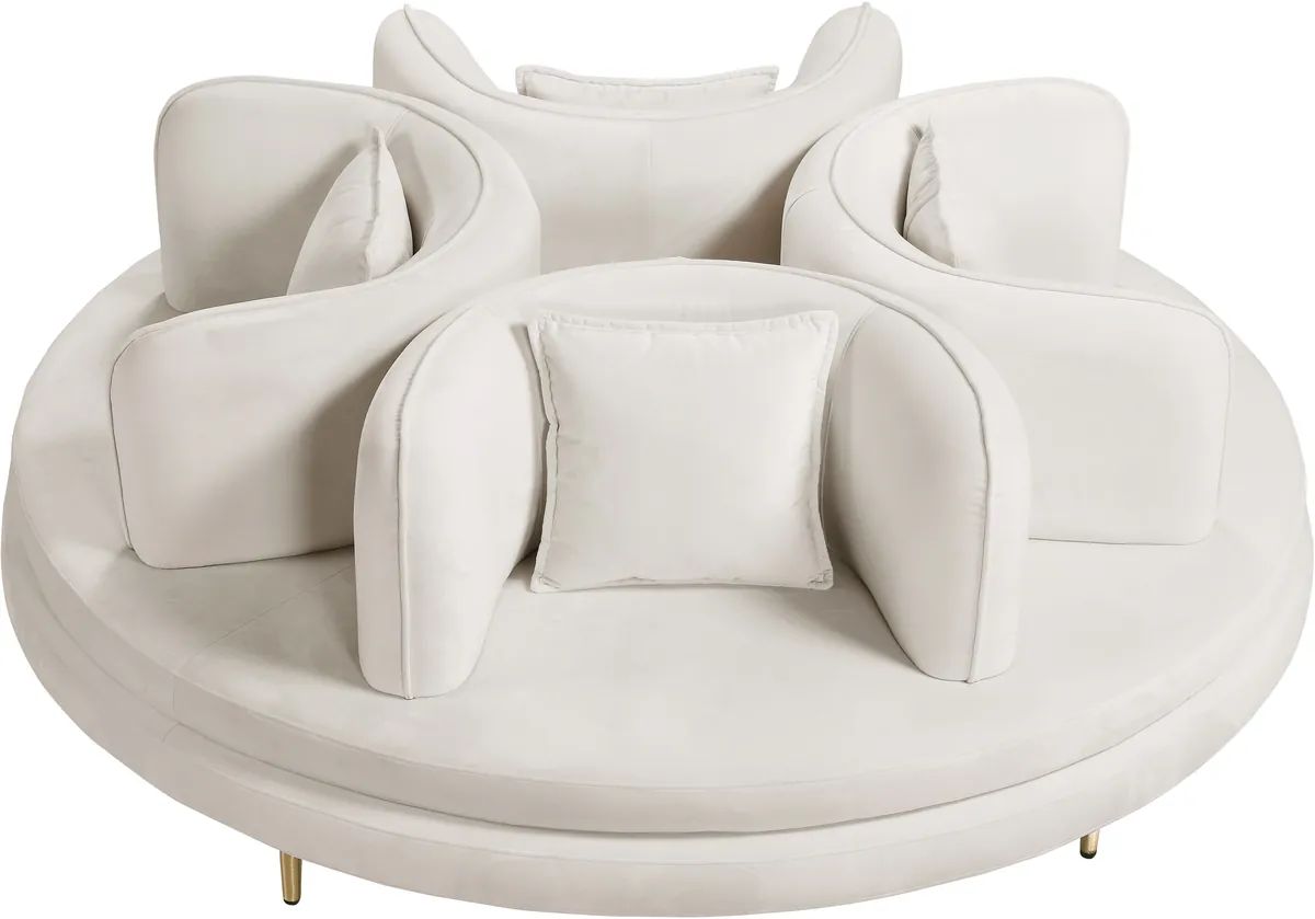 Circlet - Round Sofa Settee - Cream