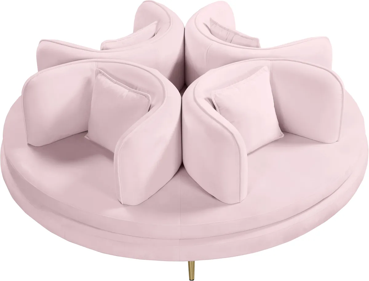 Circlet - Round Sofa Settee - PInk