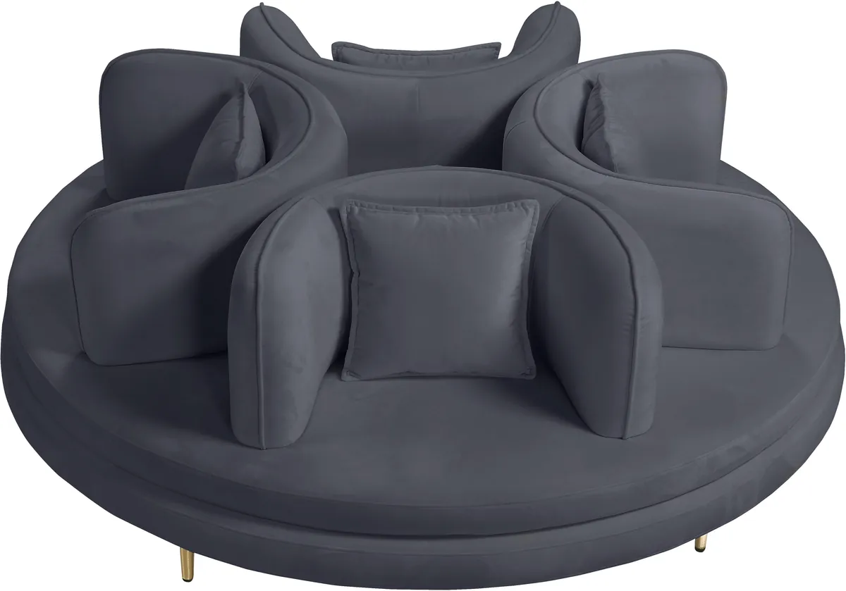 Circlet - Round Sofa Settee - Gray