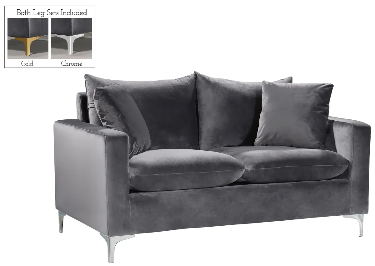 Naomi - Loveseat - Gray - View 2