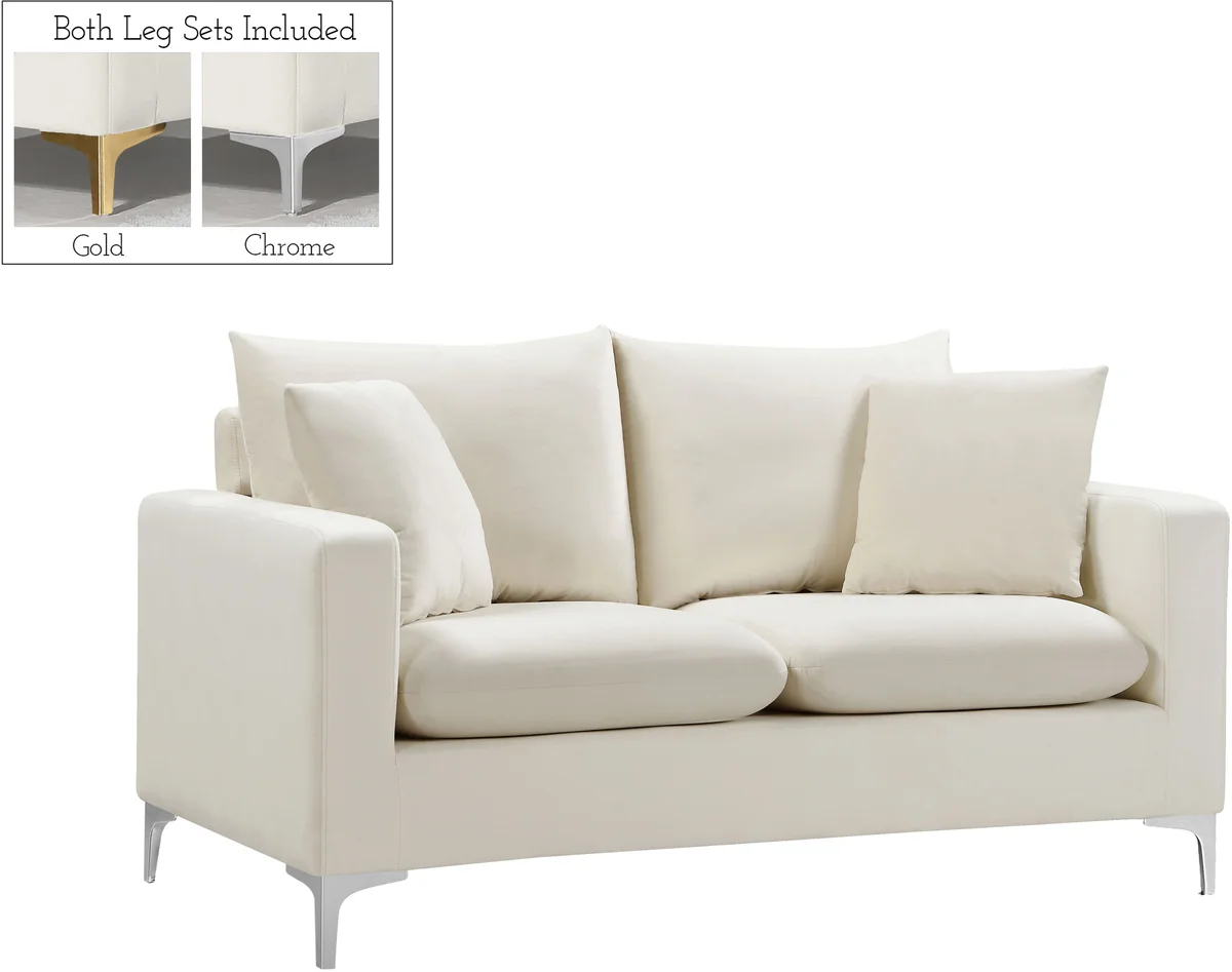 Naomi - Loveseat - Cream - View 2