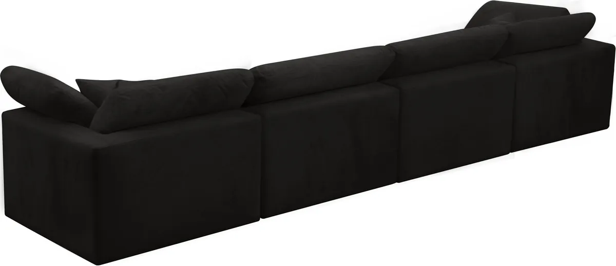 Cozy - Modular 4 Seat Sofa - Black