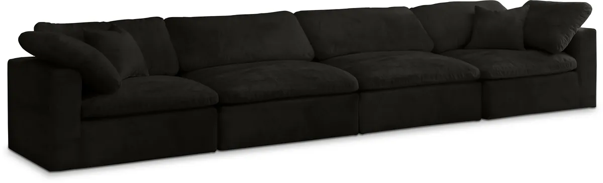 Cozy - Modular 4 Seat Sofa - Black