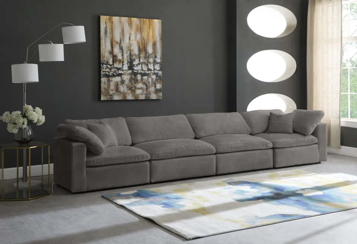 Cozy - Modular 4 Seat Sofa - Gray - View 2